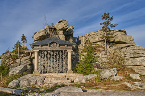 Gemeinde Neureichenau Landkreis Freyung-Grafenau Dreisesselberg Bischof Neumann Kapelle (Dirschl Johann) Deutschland FRG